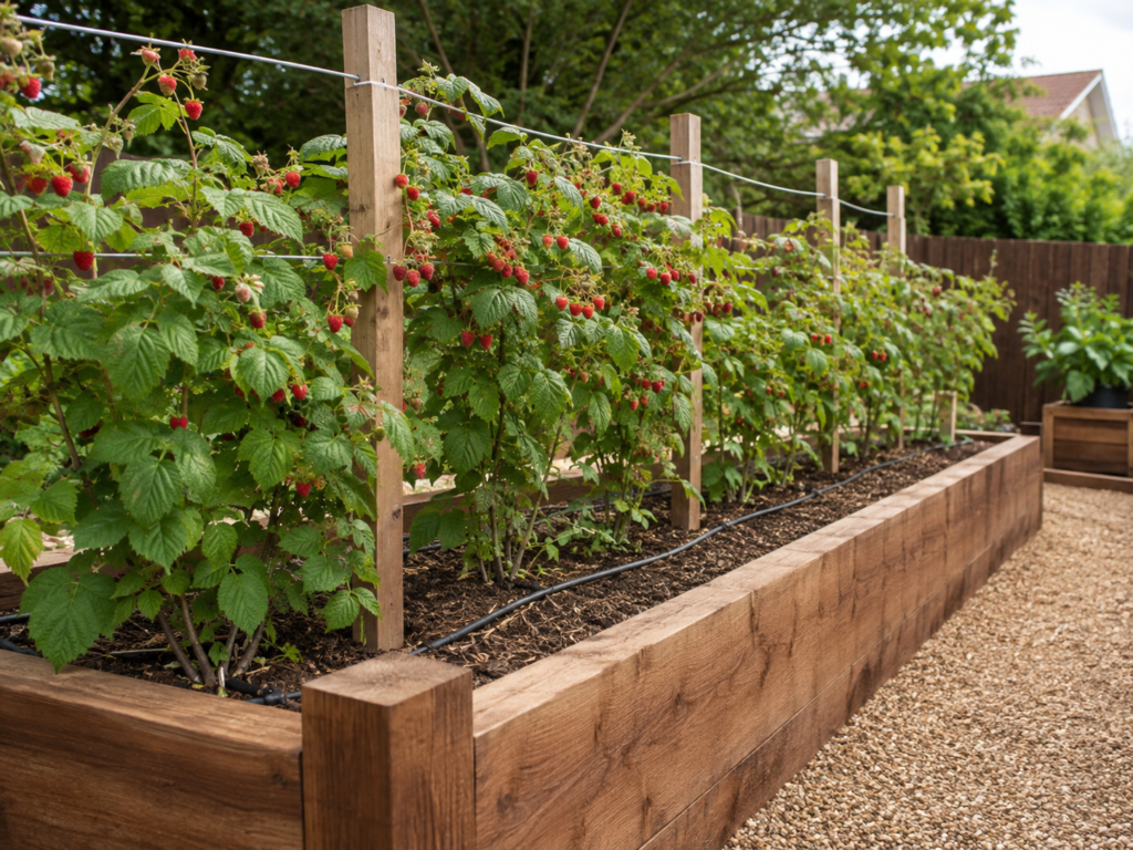Raspberry harvest station.