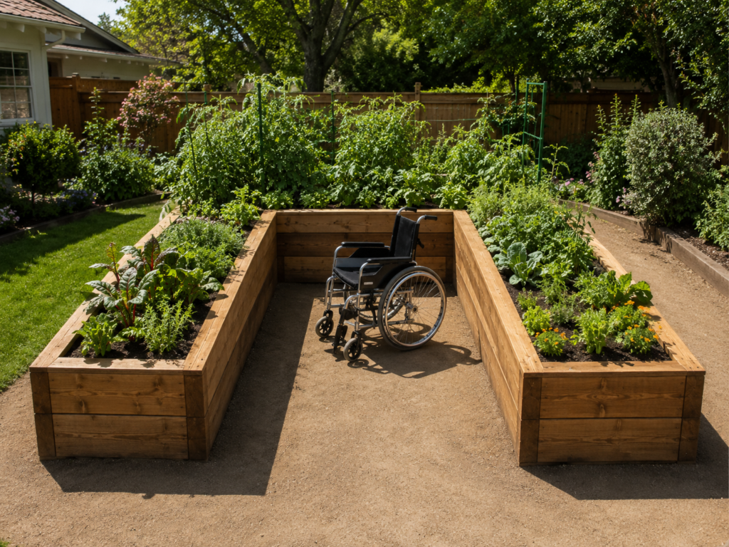 Wheelchair accessible raised garden bed ideas.