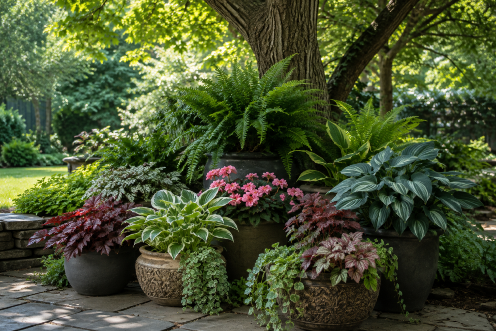 Shade plant combos.