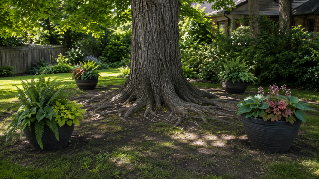 Tree-safe planters.