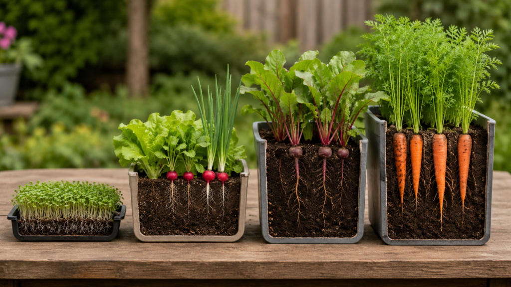 shallow planter depth guide.
