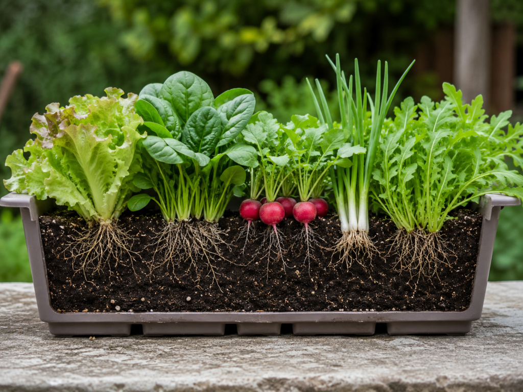 vegetables in 6 inch soil.